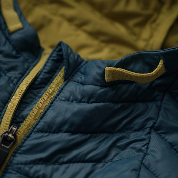 Isobaa Womens Merino Wool Insulated Jacket (Petrol/Lime)