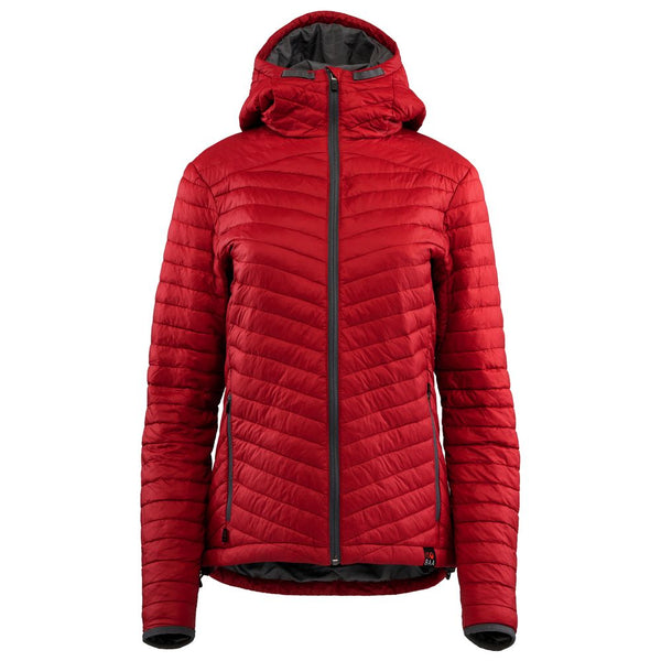 isobaa Womens Merino Wool Insulated Jacket (Red/Smoke)
