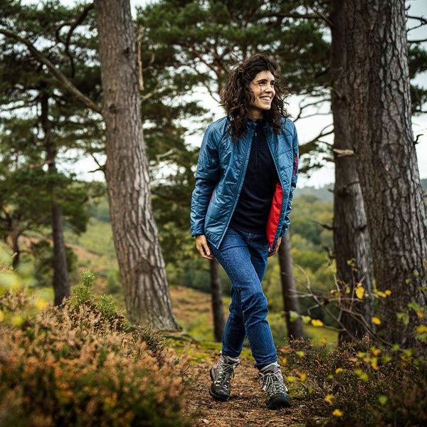 Isobaa Womens Packable Insulated Jacket (Petrol/Orange)