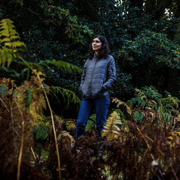 Isobaa Womens Packable Insulated Jacket (Smoke/Black)