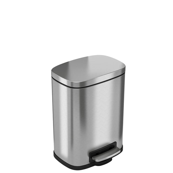 itouchless 1.32 Gallon / 5 Liter SoftStep Composite Step Trash Can with AbsorbX
