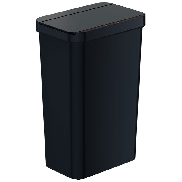 itouchless 13.2 Gallon / 50 Liter Prime Black Plastic Self-Contained Electric-Motor Sensor Kitchen Trash Can