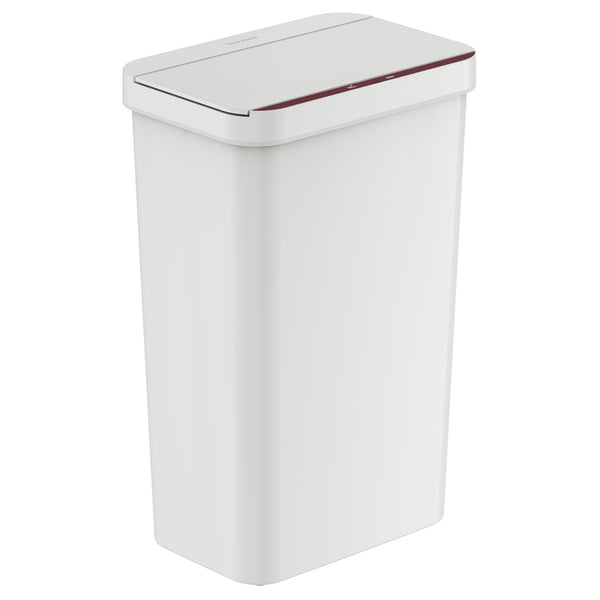 itouchless 13.2 Gallon / 50 Liter Prime White Plastic Touchless Self-Contained Electric-Motor Sensor Kitchen Trash Can