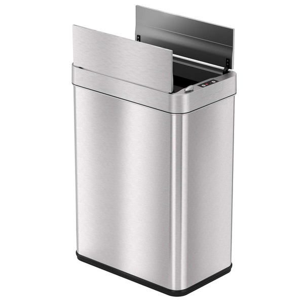 itouchless 13 Gallon / 49 Liter Wings Open Self-Contained Electric-Motor Sensor Trash Can with AbsorbX itouchless 13 Gallon / 49 Liter Wings Open Self-Contained Electric-Motor Sensor Trash Can with AbsorbX
