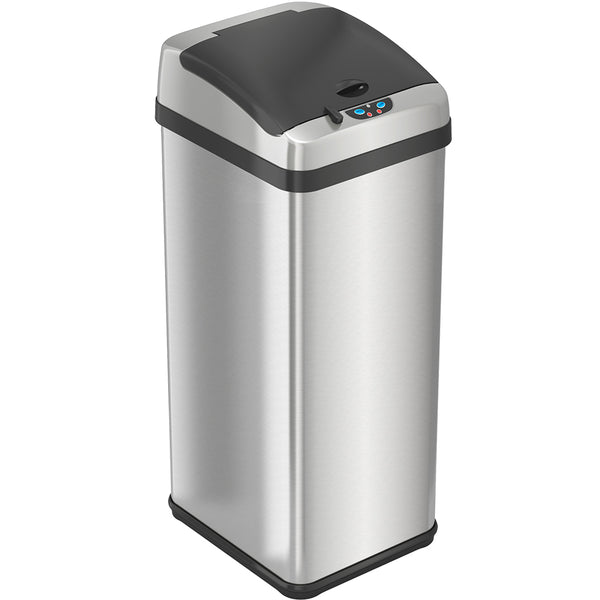 itouchless 13 Gallon Platinum Edition Self-Contained Electric-Motor Sensor Kitchen Trash Can with AbsorbX