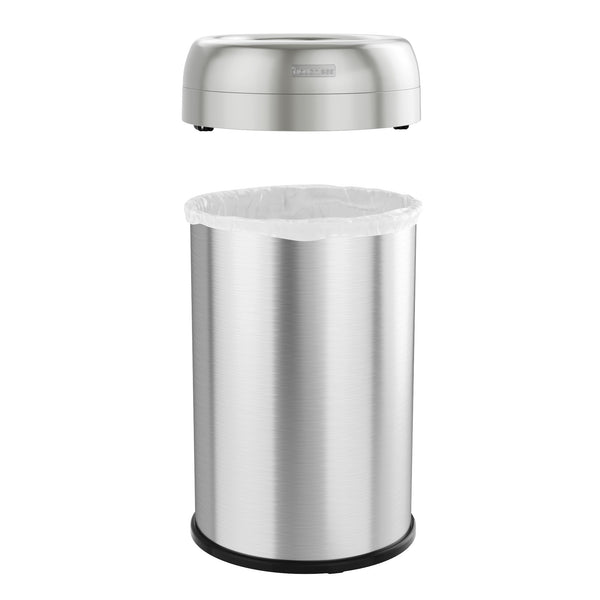 Itouchless 13 Gallon Round Open Top Composite Kitchen Trash Can With Dual AbsorbX