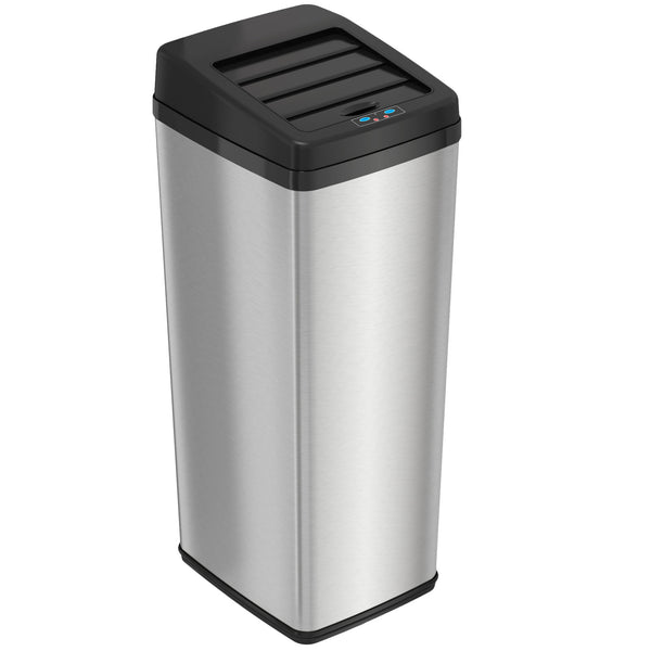 itouchless 14 Gallon Self-Contained Electric-Motor Sensor Kitchen Trash Can with AbsorbX