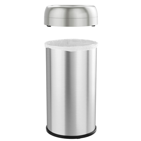 Itouchless 16 Gallon / 61 Liter Round Open Top Composite Kitchen Trash Can With Dual AbsorbX