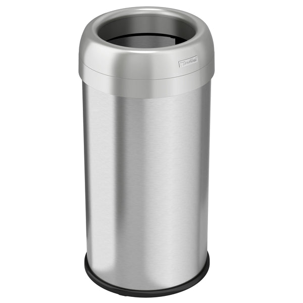 itouchless 16 Gallon / 61 Liter Round Open Top Composite Kitchen Trash Can with Dual AbsorbX
