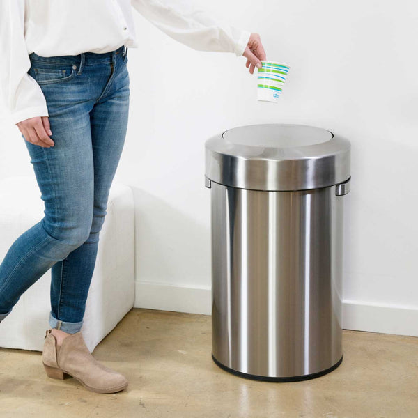 Itouchless 17 Gallon / 64 Liter Titan Composite Swing Open Top Kitchen Trash Can