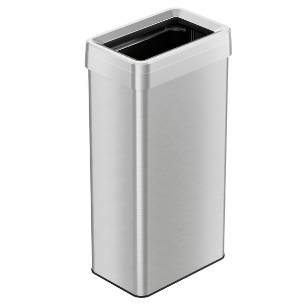 itouchless 21 Gallon / 80 Liter Composite Rectangular Open Top Kitchen Trash Can with Dual AbsorbX