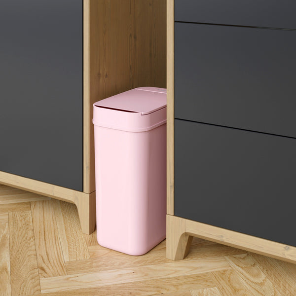 Itouchless 3 Gallon / 10 Liter Pink Plastic Self-Contained Electric-Motor Sensor Bathroom Trash Can