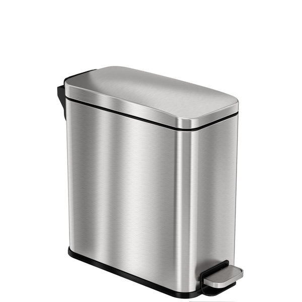 itouchless 3 Gallon / 11.4 Liter SoftStep Composite Slim Step Pedal Bathroom Trash Can with AbsorbX