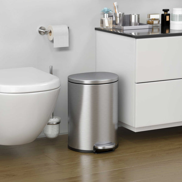 Itouchless 3 Gallon / 11 Liter SoftStep Semi-Round Composite Step Trash Can With AbsorbX