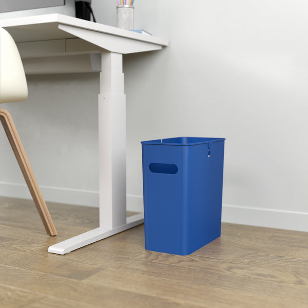 Itouchless 4.2 Gallon / 16 Liter SlimGiant Blue Wastebasket (2-Pack)