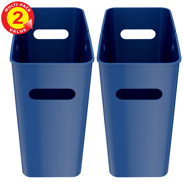 itouchless 4.2 Gallon / 16 Liter SlimGiant Blue Wastebasket (2-Pack)