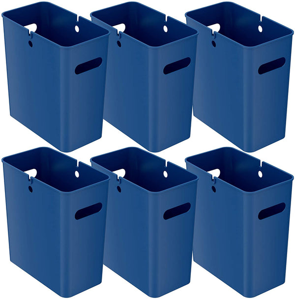 itouchless 4.2 Gallon / 16 Liter SlimGiant Blue Wastebasket (6-Pack)