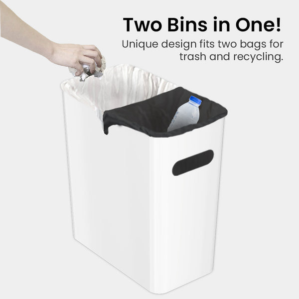 Itouchless 4.2 Gallon / 16 Liter SlimGiant Ivory White Wastebasket (6-Pack)