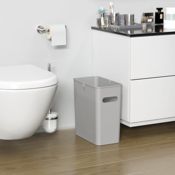 Itouchless 4.2 Gallon / 16 Liter SlimGiant Metallic Silver Wastebasket