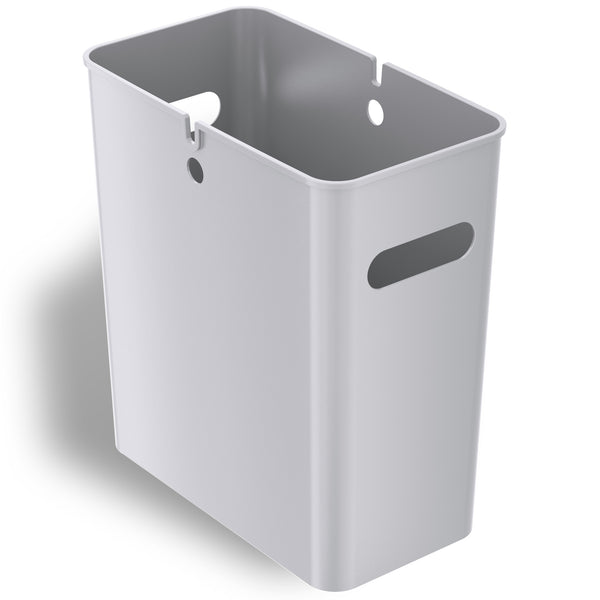 itouchless 4.2 Gallon / 16 Liter SlimGiant Metallic Silver Wastebasket