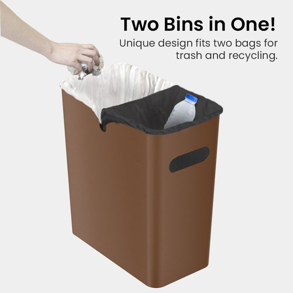 Itouchless 4.2 Gallon / 16 Liter SlimGiant Toffee Brown Wastebasket (6-Pack)