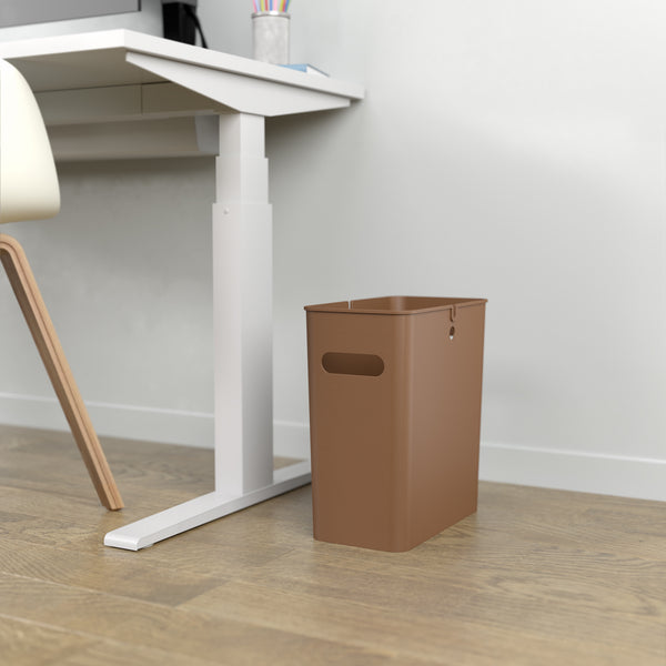 Itouchless 4.2 Gallon / 16 Liter SlimGiant Toffee Brown Wastebasket (2-Pack)