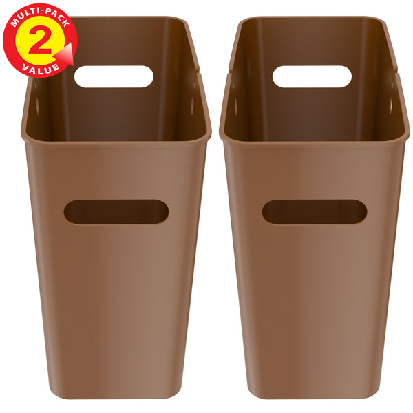 itouchless 4.2 Gallon / 16 Liter SlimGiant Toffee Brown Wastebasket (2-Pack)