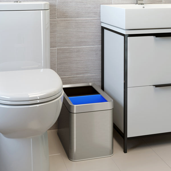 Itouchless 5.3 Gallon / 20 Liter Dual Compartment Composite Open Top Kitchen Trash Can & Recycle Bin Combo