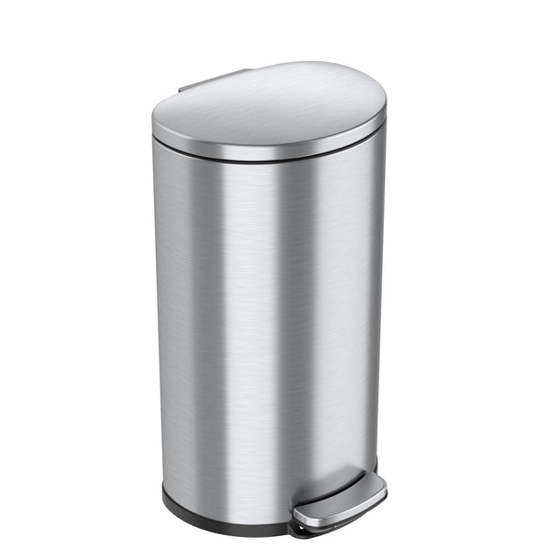 itouchless 8 Gallon / 30 Liter SoftStep Semi-Round Composite Step Trash Can with AbsorbX