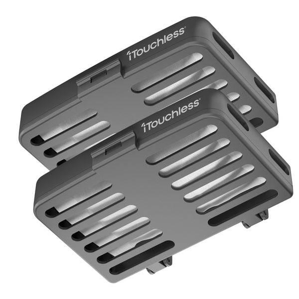 itouchless AbsorbX Stick On Odor Removal Kit (Black) - 2-Pack