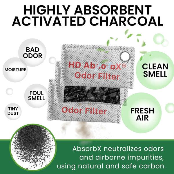 Itouchless High-Density AbsorbX Odor Filters Household Deodorizer For Closets Shoes Refrigerators And More (3-Pack)