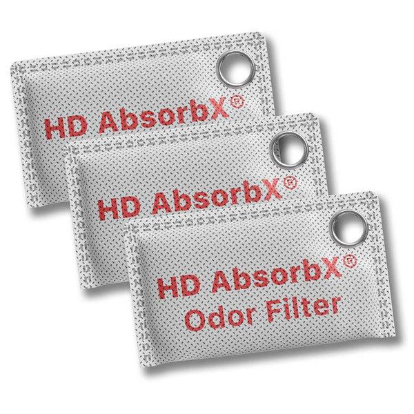 itouchless High-Density AbsorbX Odor Filters Household Deodorizer for Closets Shoes Refrigerators and More (3-Pack)