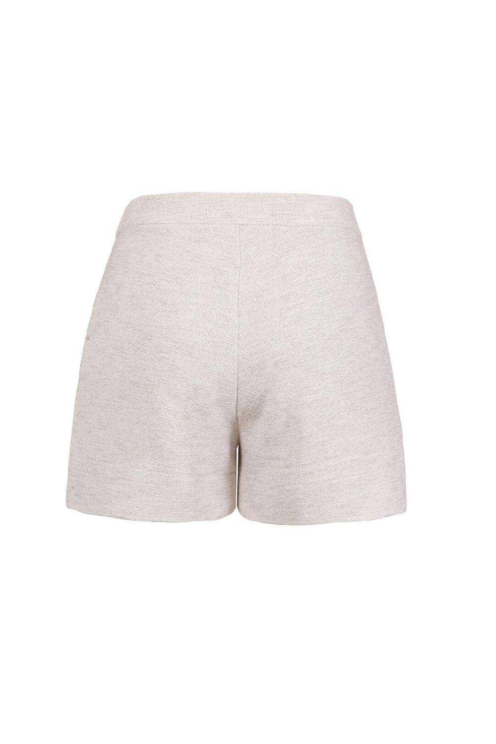 Ivko Woman Bermuda Shorts Herba Motif Off-White