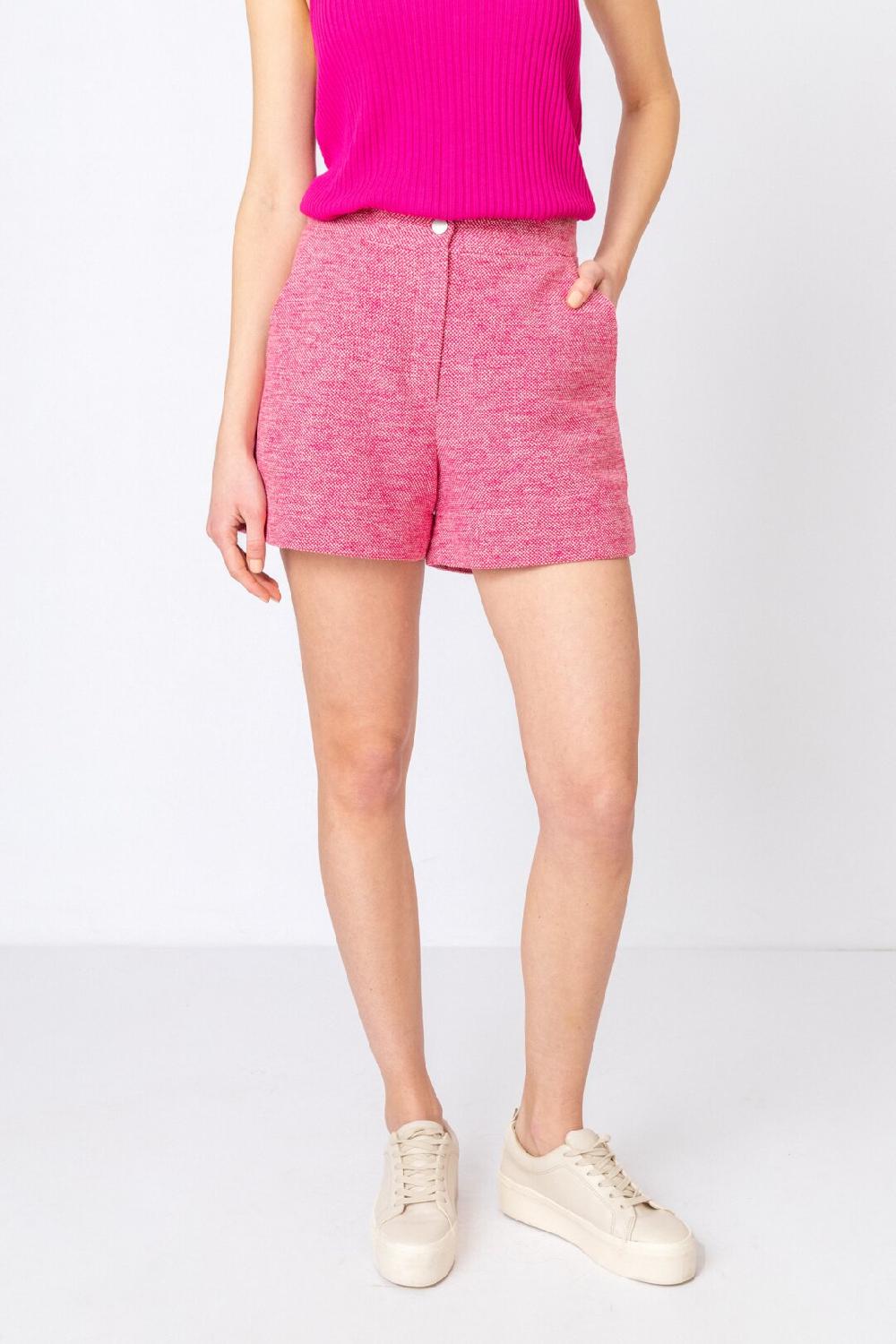 Ivko Woman Bermuda Shorts Herba Motif Rosewood