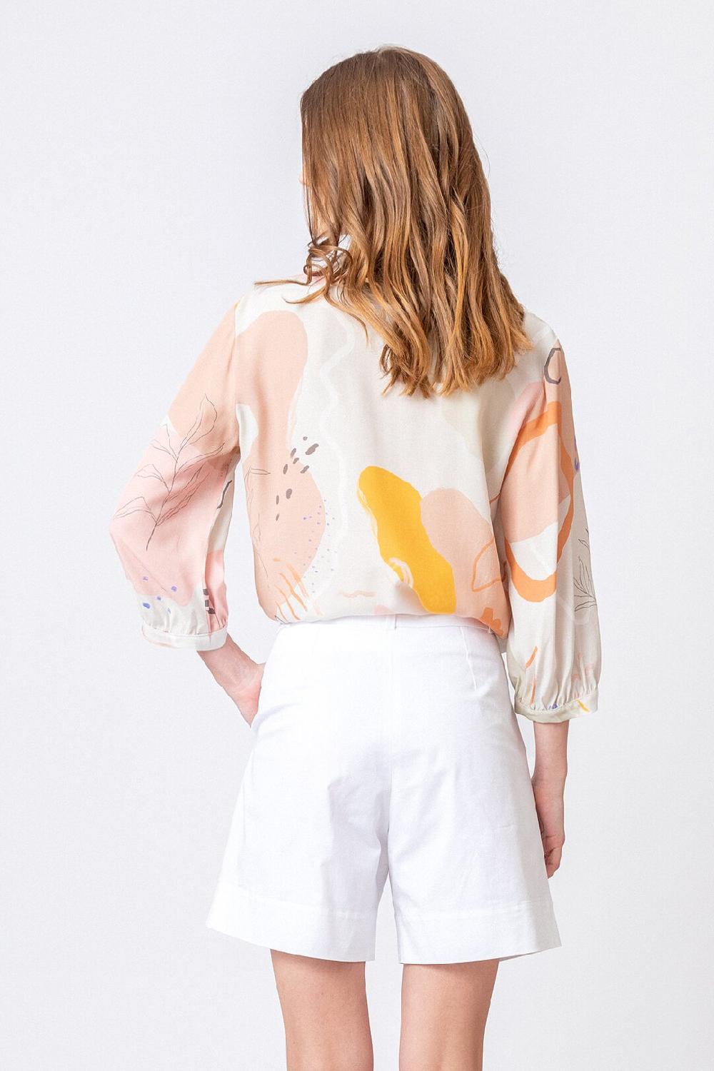 Ivko Woman Blouse Graphics Print Nougat