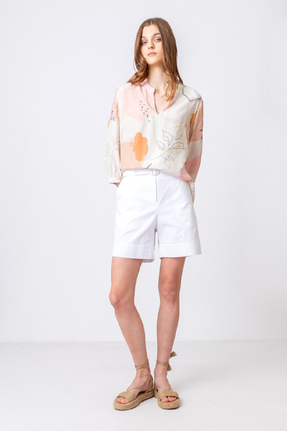 Ivko Woman Blouse Graphics Print Nougat