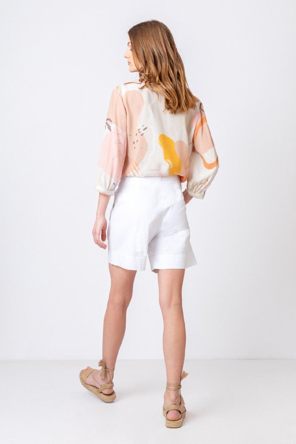 Ivko Woman Blouse Graphics Print Nougat