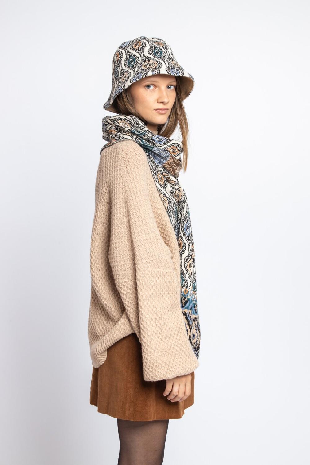 Ivko Woman Bucket Hat Ornament Pattern Almond