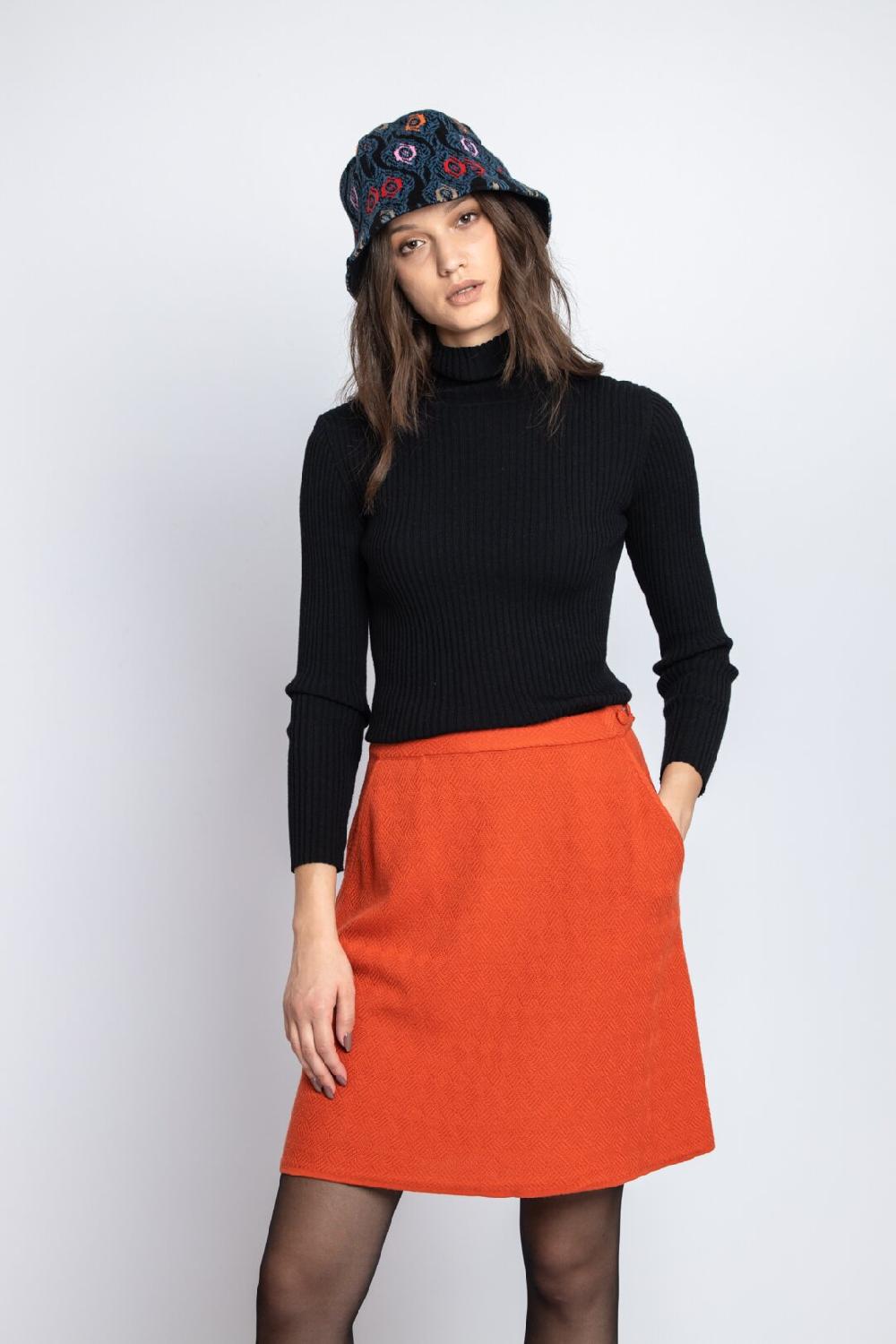 ivko woman Bucket Hat Ornament Pattern blue-gray