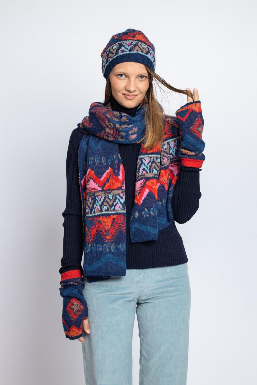 ivko woman Cap Artistic Pattern Navy