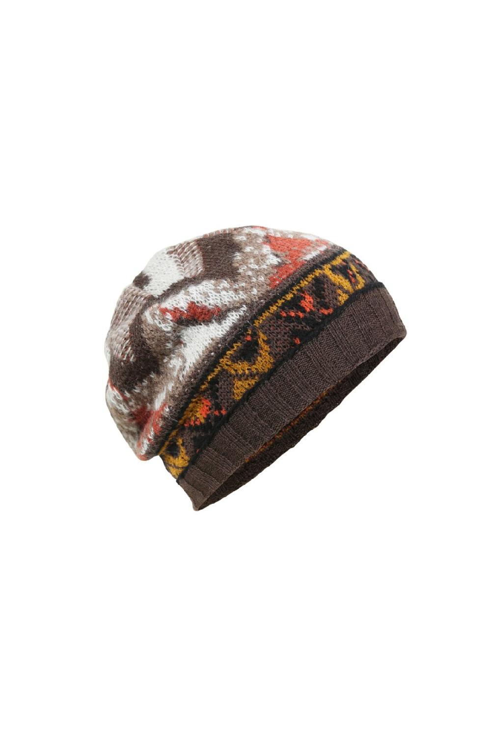 Ivko Woman Cap Artistic Pattern Nougat
