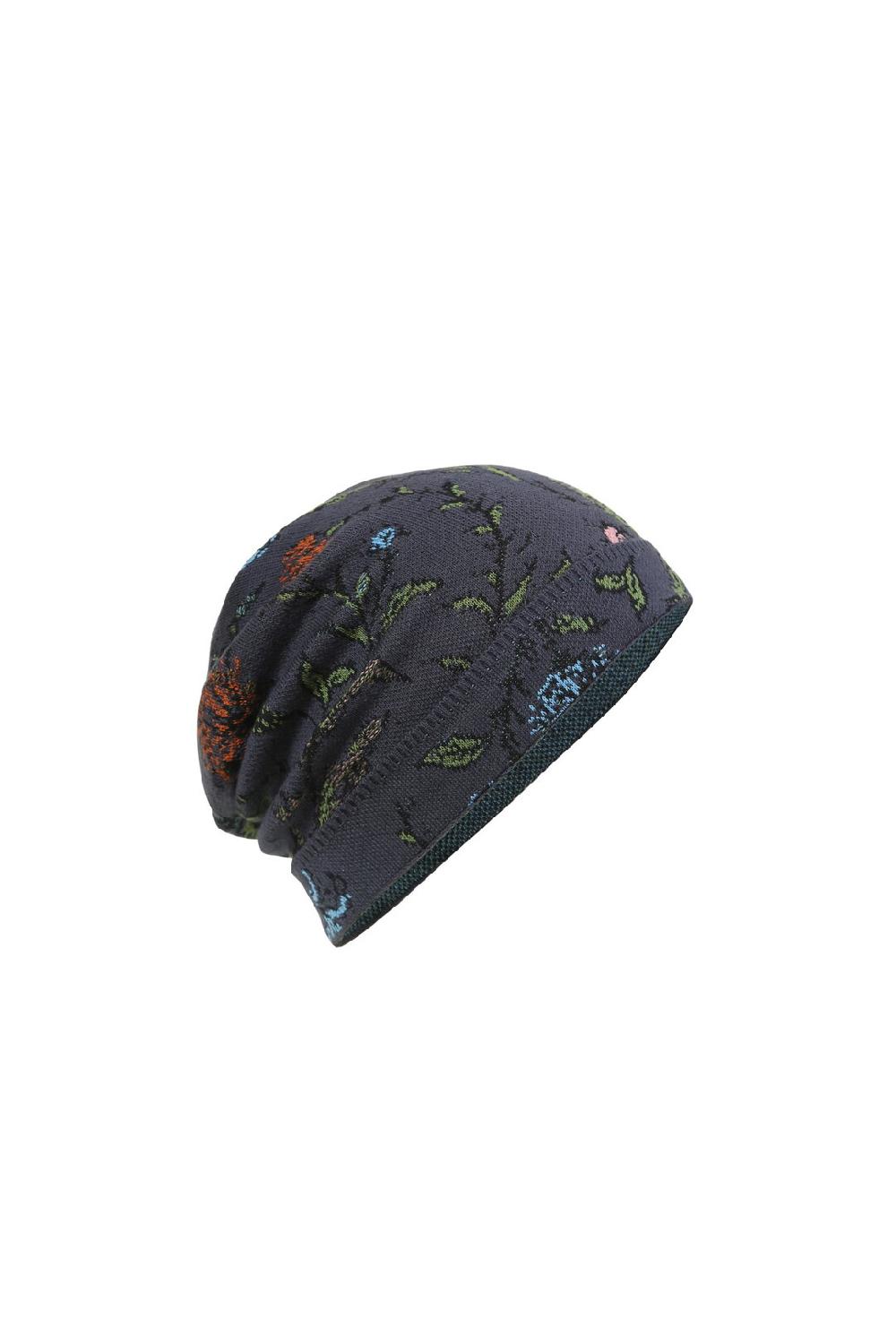 ivko woman Cap Floral Pattern Anthracite
