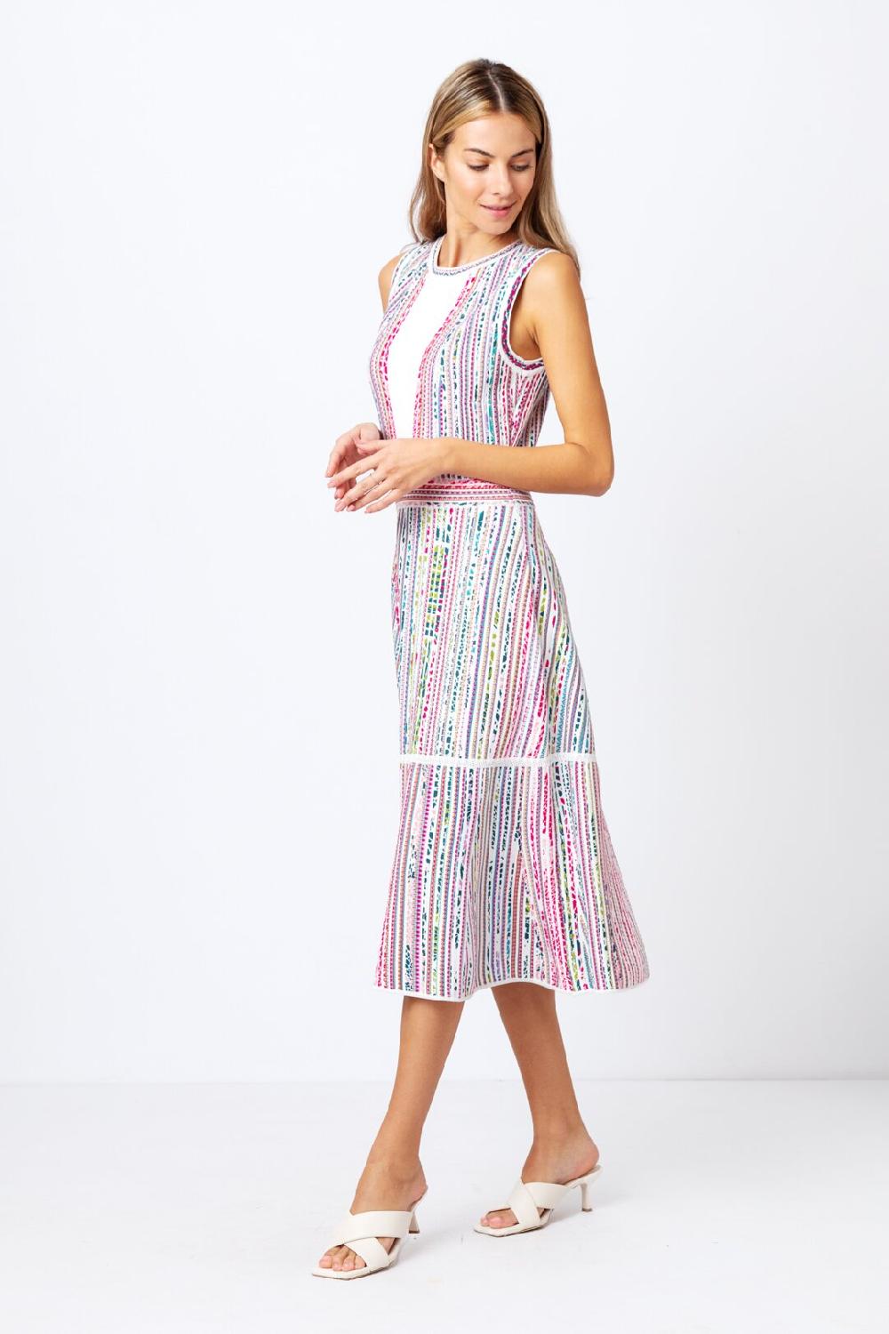 ivko woman Dress Dots Motif Off-White