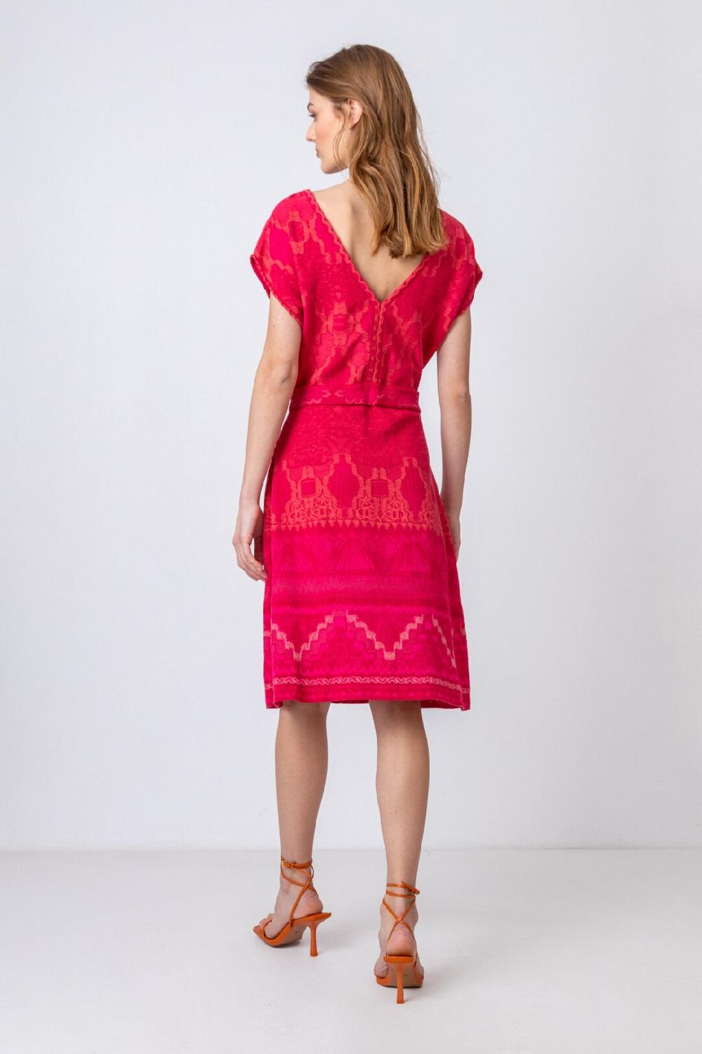 Ivko Woman Dress Ornament Pattern Rosewood