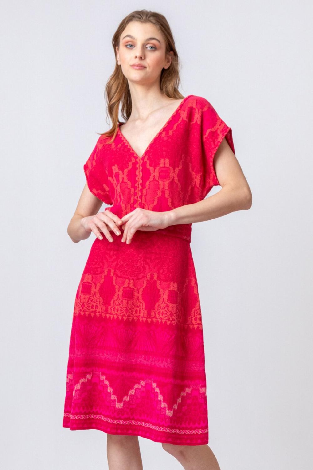 Ivko Woman Dress Ornament Pattern Rosewood