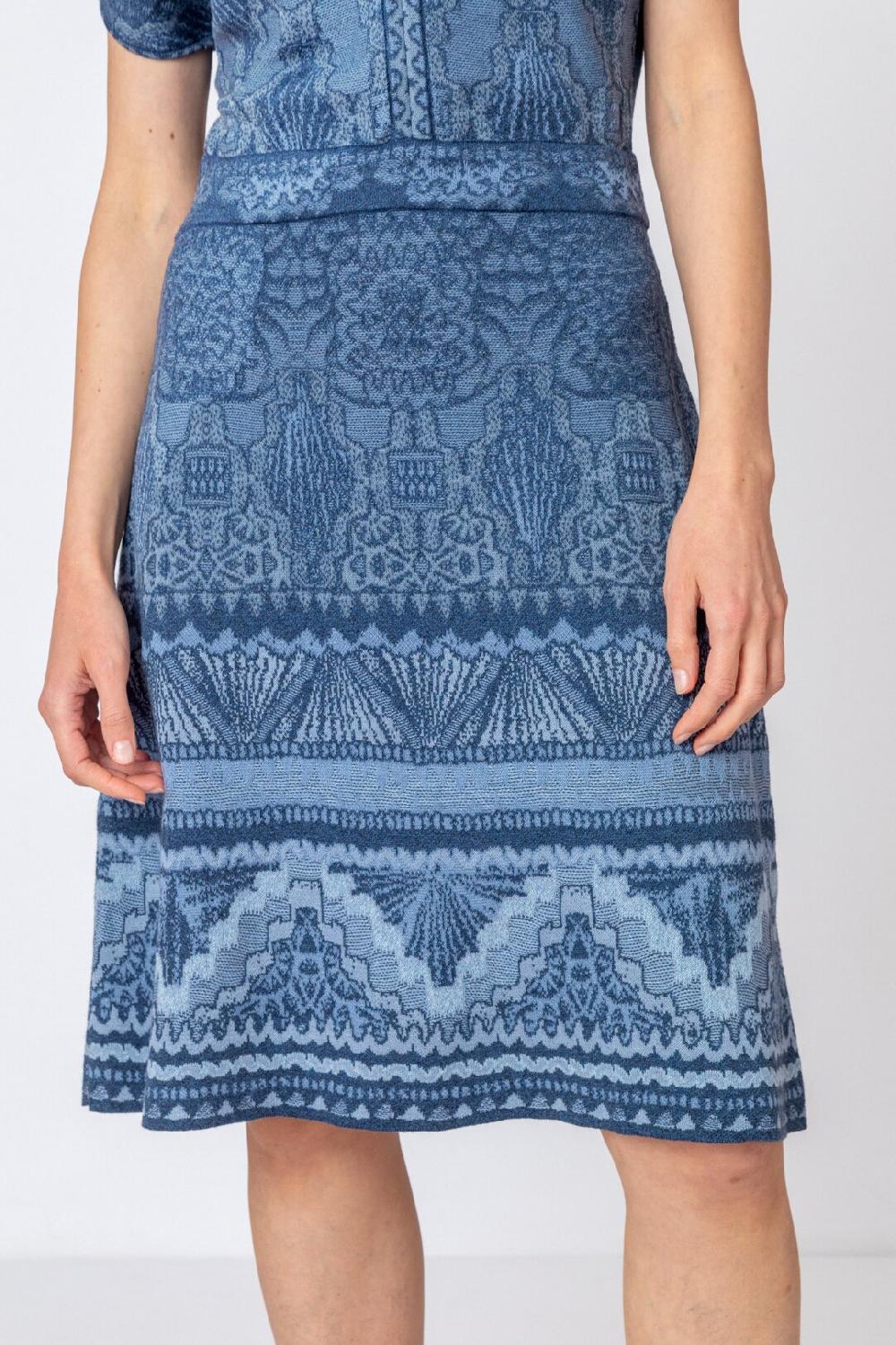 Ivko Woman Dress Ornament Pattern StoneBlue