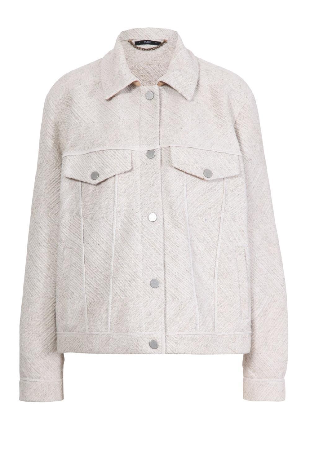 Ivko Woman Jacket Herba Motif Off-White