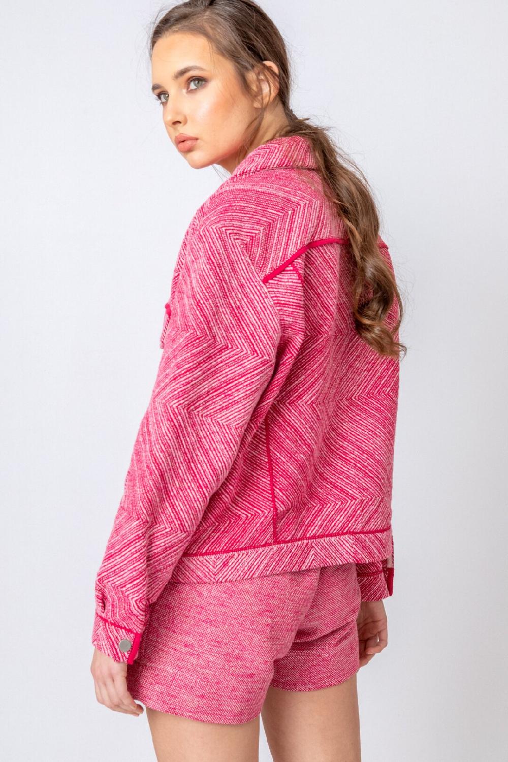 Ivko Woman Jacket Herba Motif Rosewood