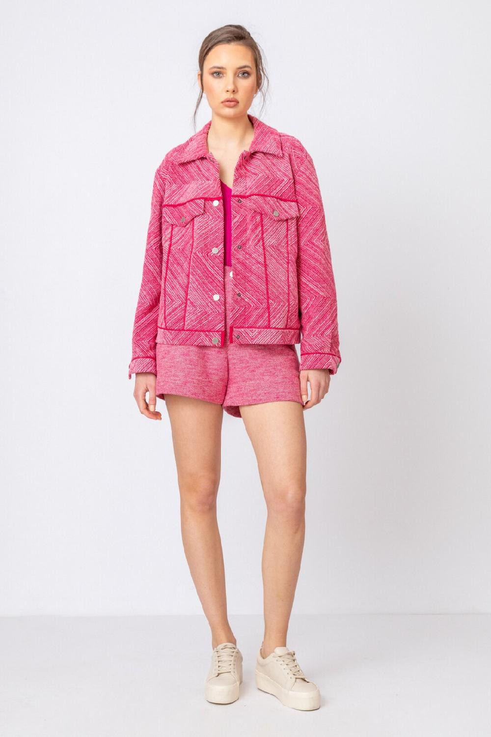 ivko woman Jacket Herba Motif Rosewood