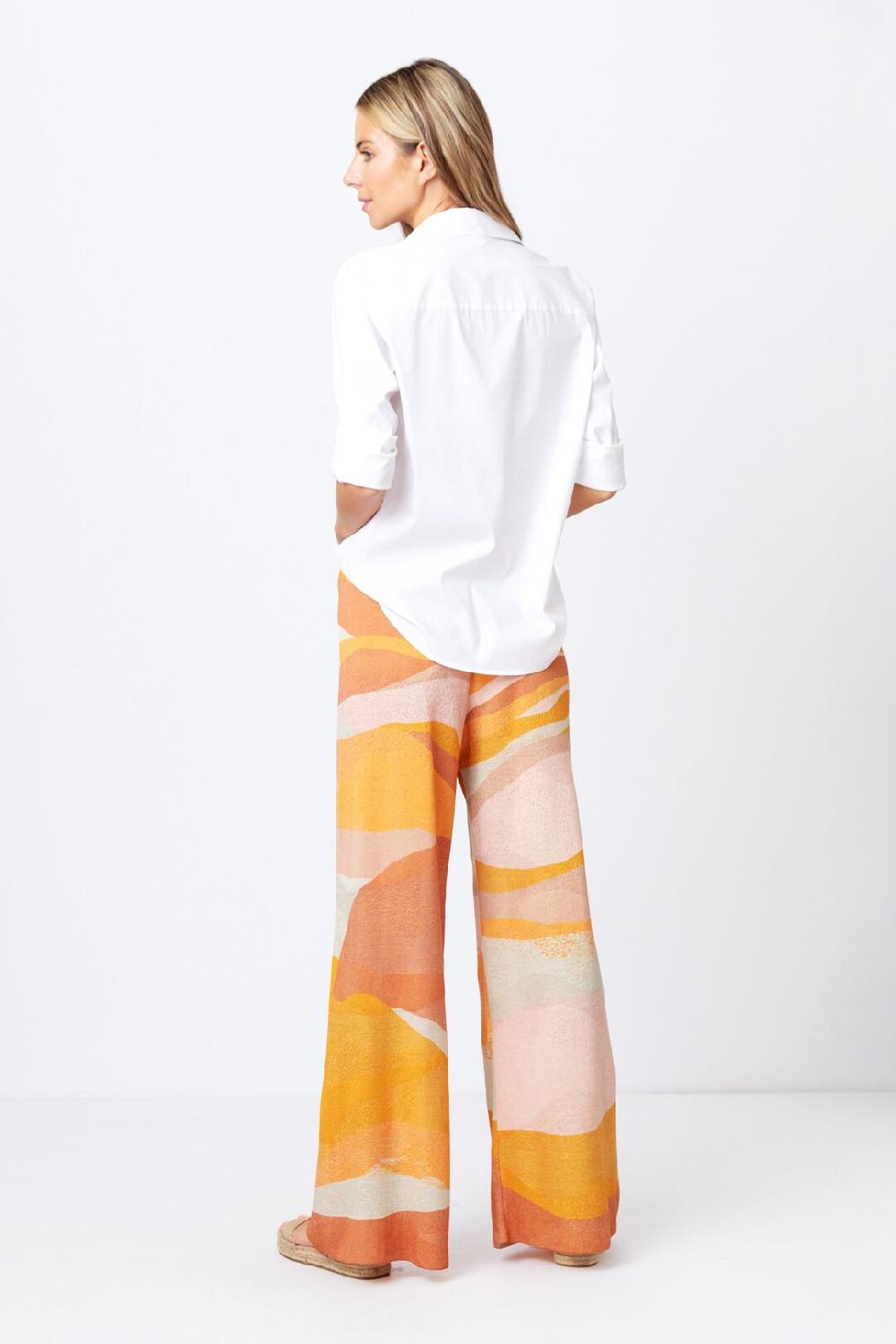 Ivko Woman Printed Pants Graphics Motif Nougat